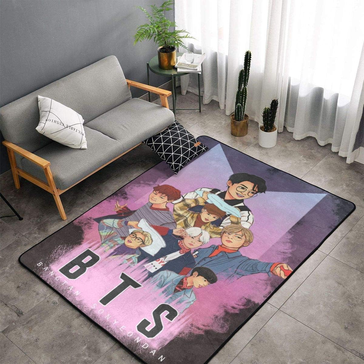 Amazon Com Bts Super Soft Modern Living Room Carpet Bedroom Rug For Children Play Solid Home Decorator Floor Rug 60 X 39 Inch Home Kitchen