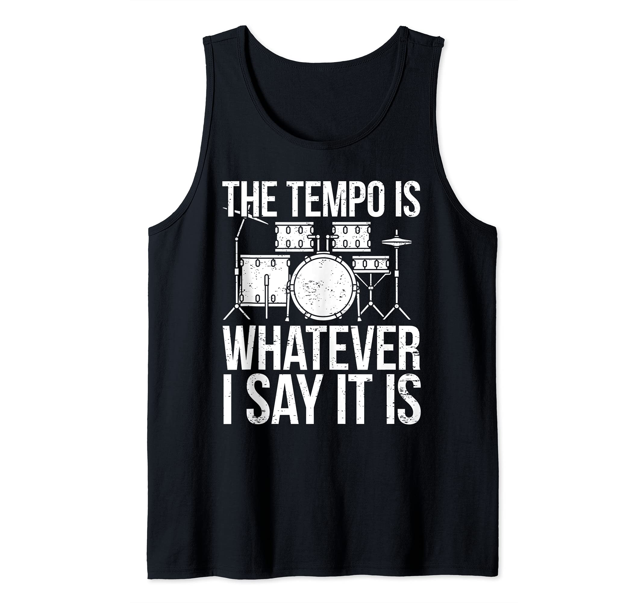 Cool Drumming Saying Drummer Drums Percussion I Tempo Tank Top