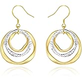 Hypoallergenic Sterling Silver Circle & Dangle Earrings Geometric Boho Style Jewelry for Women-Lightweight & Dangling-Gift for Bohemian Fashionistas