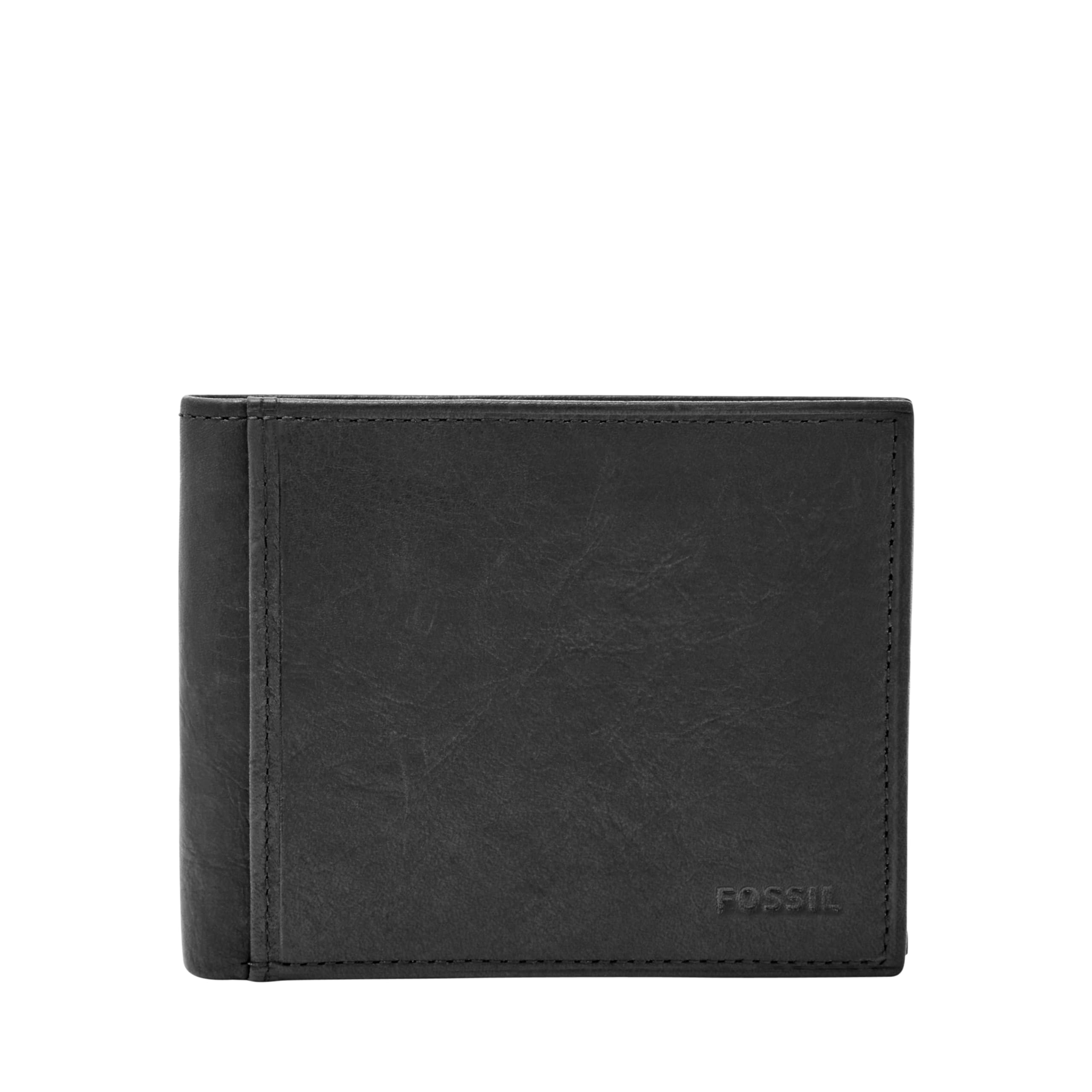 Fossil Men's RFID Flip ID Bifold Wallet, Ingram Black, One Size