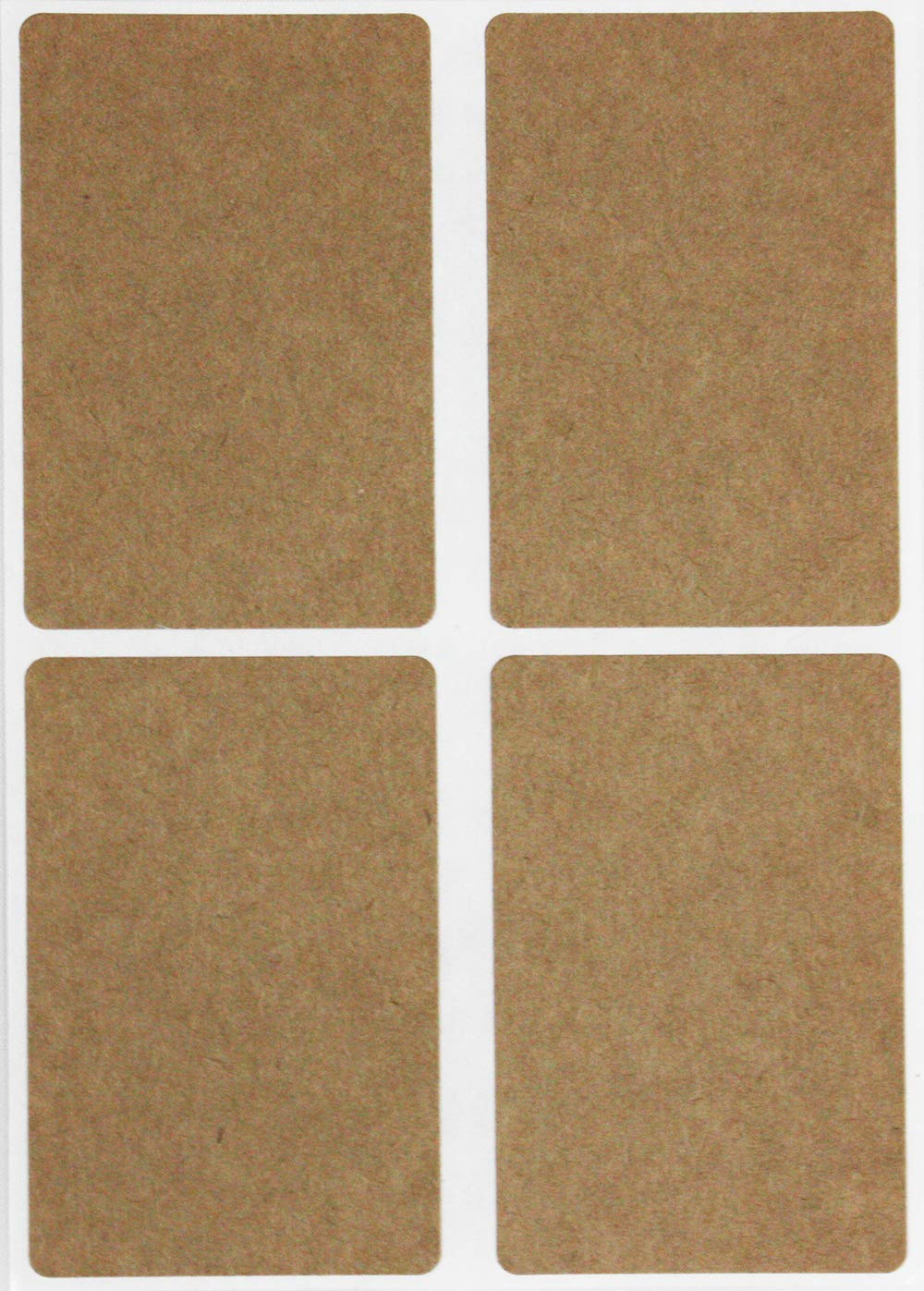 Royal Green Kraft Sticker Labels Rectangle for Crafts and Gift Packaging (75mm x 50mm) 7.5 cm x 5 cm-200 Pack