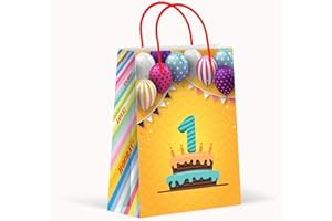 Premium First Birthday Party Bags, Party Favor Bags, New, Treat Bags, Gift Bags, Goody Bags, Party Favors, Party Supplies, De