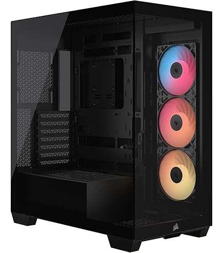 Amazon.com: CORSAIR iCUE 5000X RGB Tempered Glass Mid-Tower ATX PC