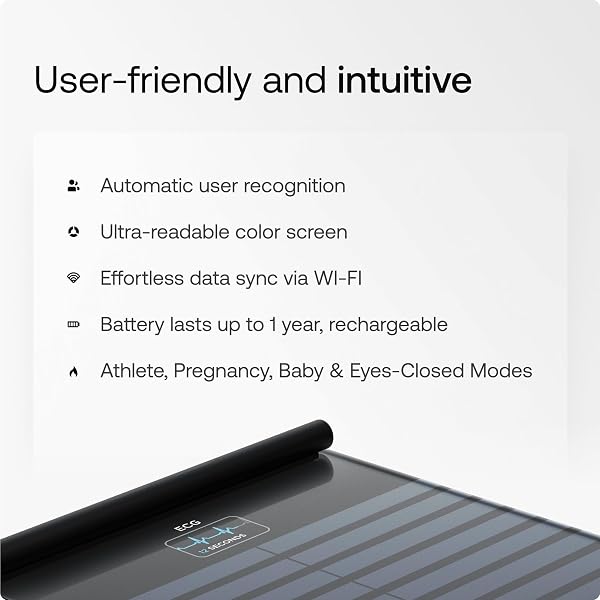 WITHINGS BODY SCAN – CONNECTED WIFI SCALE TO IMPROVE YOUR HEALTH, BIA PERSONAL SCALE, BODY COMPOSITION ANALYSIS, BODY FAT, MUSCLE MASS, WATER PERCENTAGE