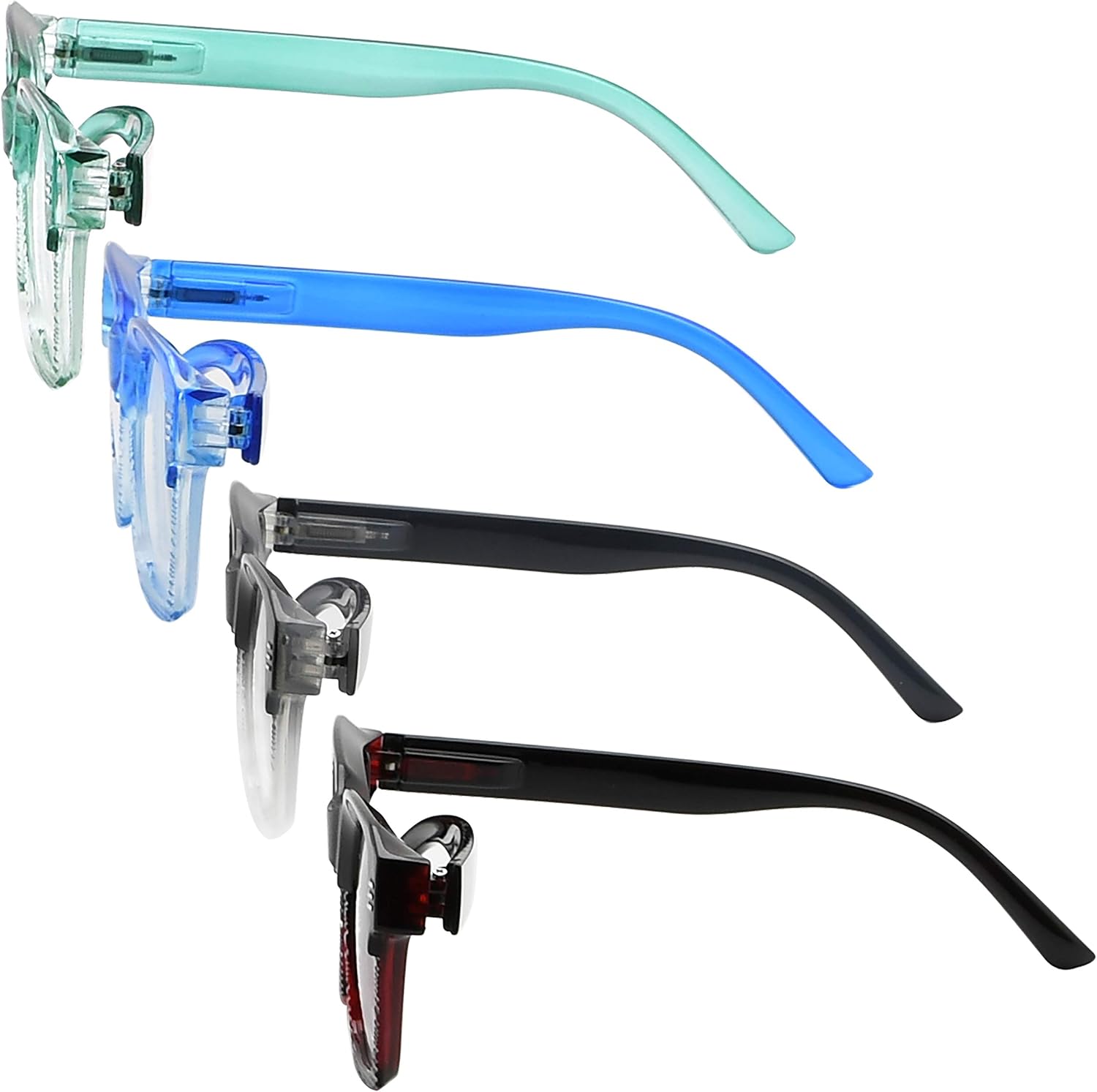 Eyekeeper 4 Pack Oversized Reading Glasses for Women - Large Frame Ladies Readers +0.75 VC-R2024-4C00-75,4 works Mix - Image 4