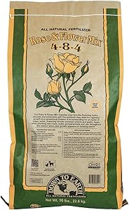 Down To Earth Organic Rose & Flower Fertilizer Mix 4-8-4, 50 lb