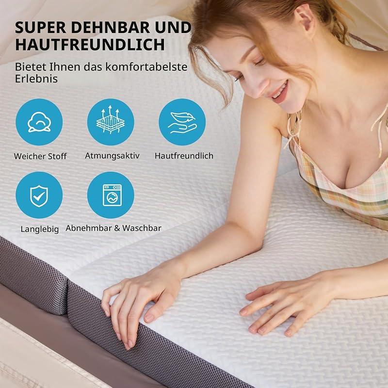 Klappmatratze 120x200x15cm 3-teilige Faltmatratze Camping Matratze — Foto 3 von 7
