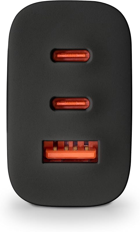Carregador de parede Bud 65W - 65W GAN, 3 portas: 2 USB-C + USB-A