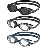 NSSIW Swim Goggles Adult Swimming-Goggles: Pool Goggles for Men and Women with Anti Fog UV400 Protection No Leak 3 Pack