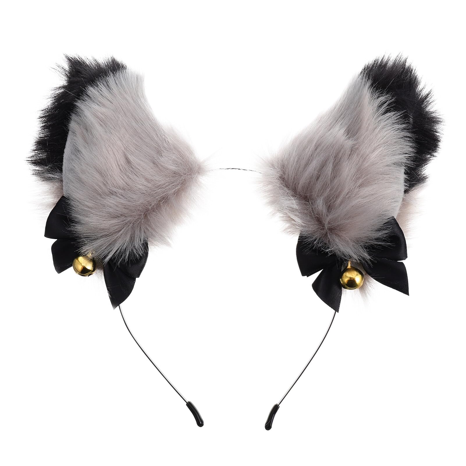 OSALADI Fox Ear Headband with Bells Plush Cloth Party Hair Hoop for Halloween Costume Festival Accessories for Women and Girls