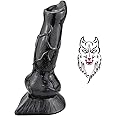 Romi Animal Penis 7.3" Realistic Wolf Dildo Big Size Cock Anal Plugs Artificial Sex Toys (Black)