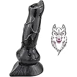 Romi Animal Penis 7.3" Realistic Wolf Dildo Big Size Cock Anal Plugs Artificial Sex Toys (Black)