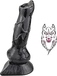 Romi Animal Penis 7.3" Realistic Wolf Dildo Big Size Cock Anal Plugs Artificial Sex Toys (Black)