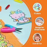 YPLUS Safety Kids Scissors 3Pcs Retractable Safe Toddler Craft Pink view 5
