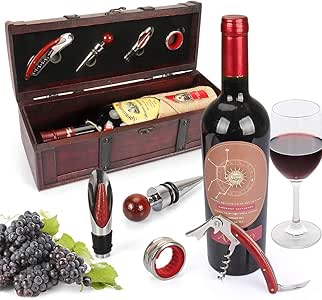 Yobansa Cofre de Madera Antiguo Caja de Almacenamiento con asa, Caja de