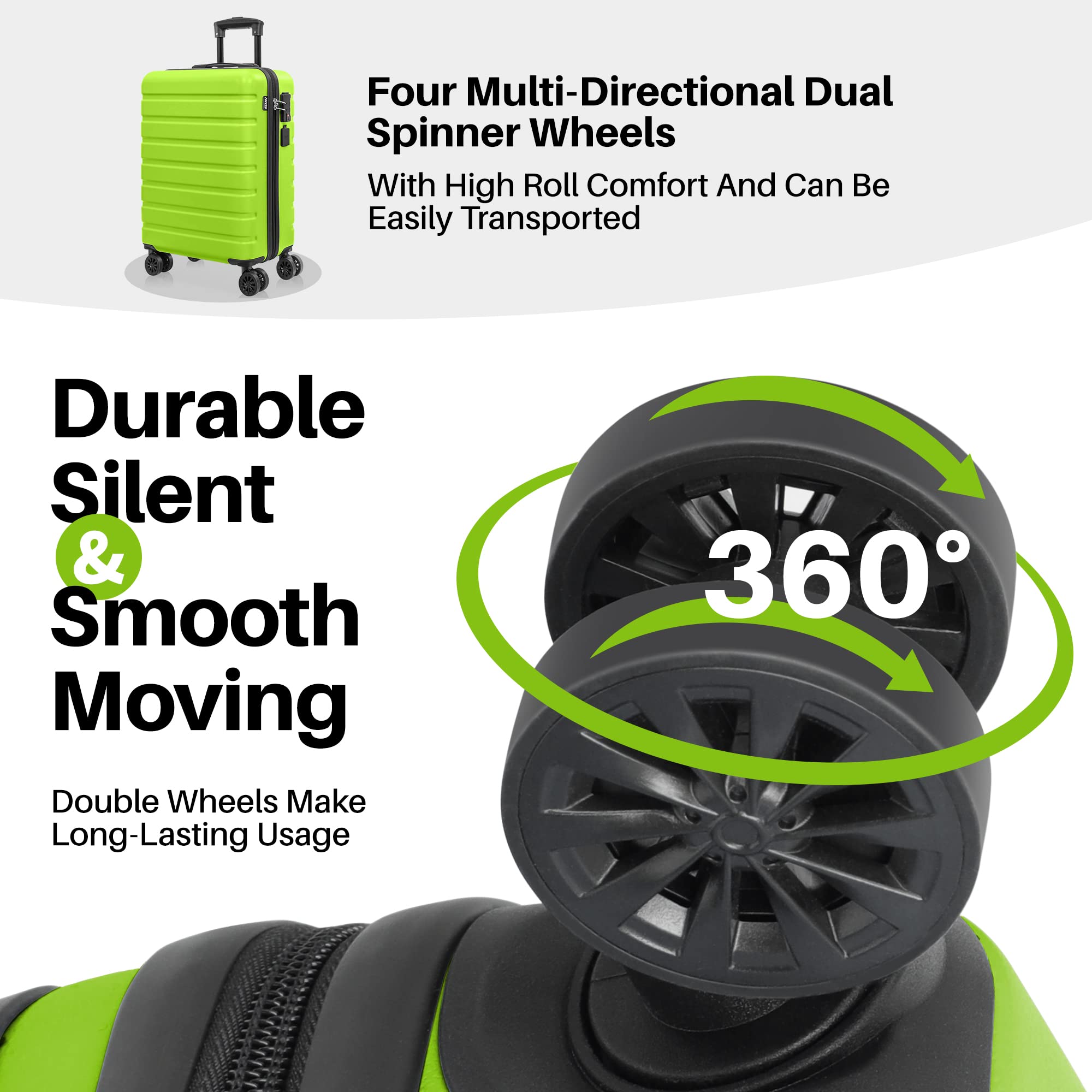 AnyZip Carry On Luggage 21