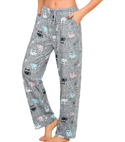 Pantalon Pyjama Femme Long à Carreaux Grande Taille – Coton Extensible Doux, Taille Élastique Confortable, Idéal Pour Détente & Nuit