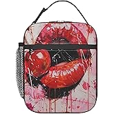 VANZEV Cherry Lunch Box for Women Men, Insulated Lunch Box Reusable Portable Lunch Bag Cooler Tote Waterproof Lunch Container for Office Picnic Work Travel