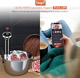 SURLABA 1100W WiFi Sous Vide Cooker, Precision Temp 25-95℃, Timer view 4