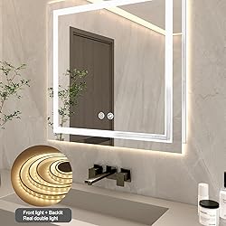 BuLife 28 X 28 Inch Square LED Bathroom Vanity