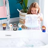 Disney Store Frozen Bath Toy Set Five Dolls Anna Elsa Olaf Sven Kristoff Bucket view 3