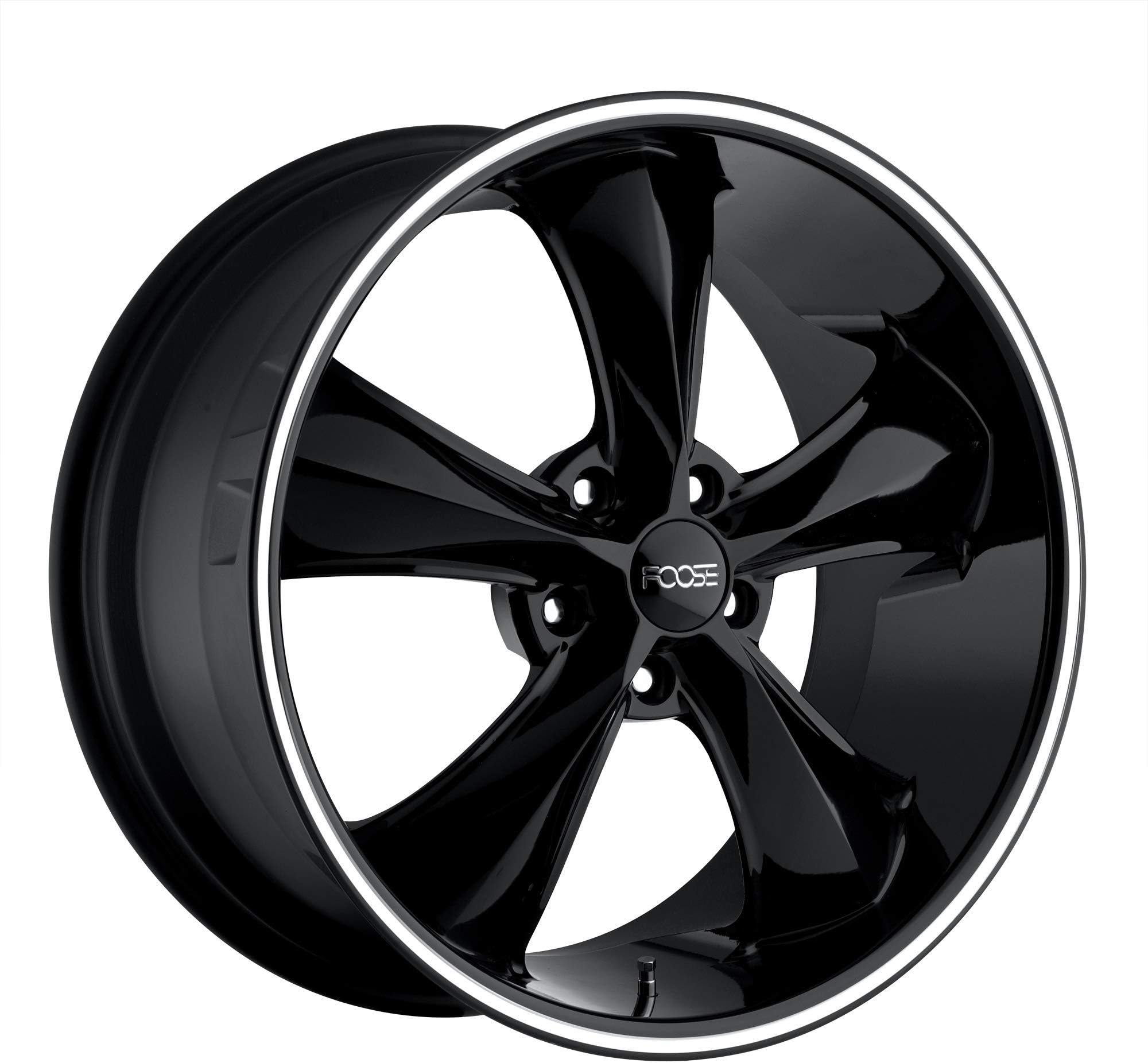 4 Foose OC104 Legend 17x8 5x4.5 1mm Black/Milled Wheels Rims 17" Inch