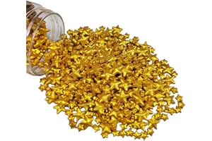 Edible Gold Star Sprinkles Edible Stars for Cake Decorating Gold Sprinkles Cake Cupcake Toppers Large and Small Stars 120g/ 4