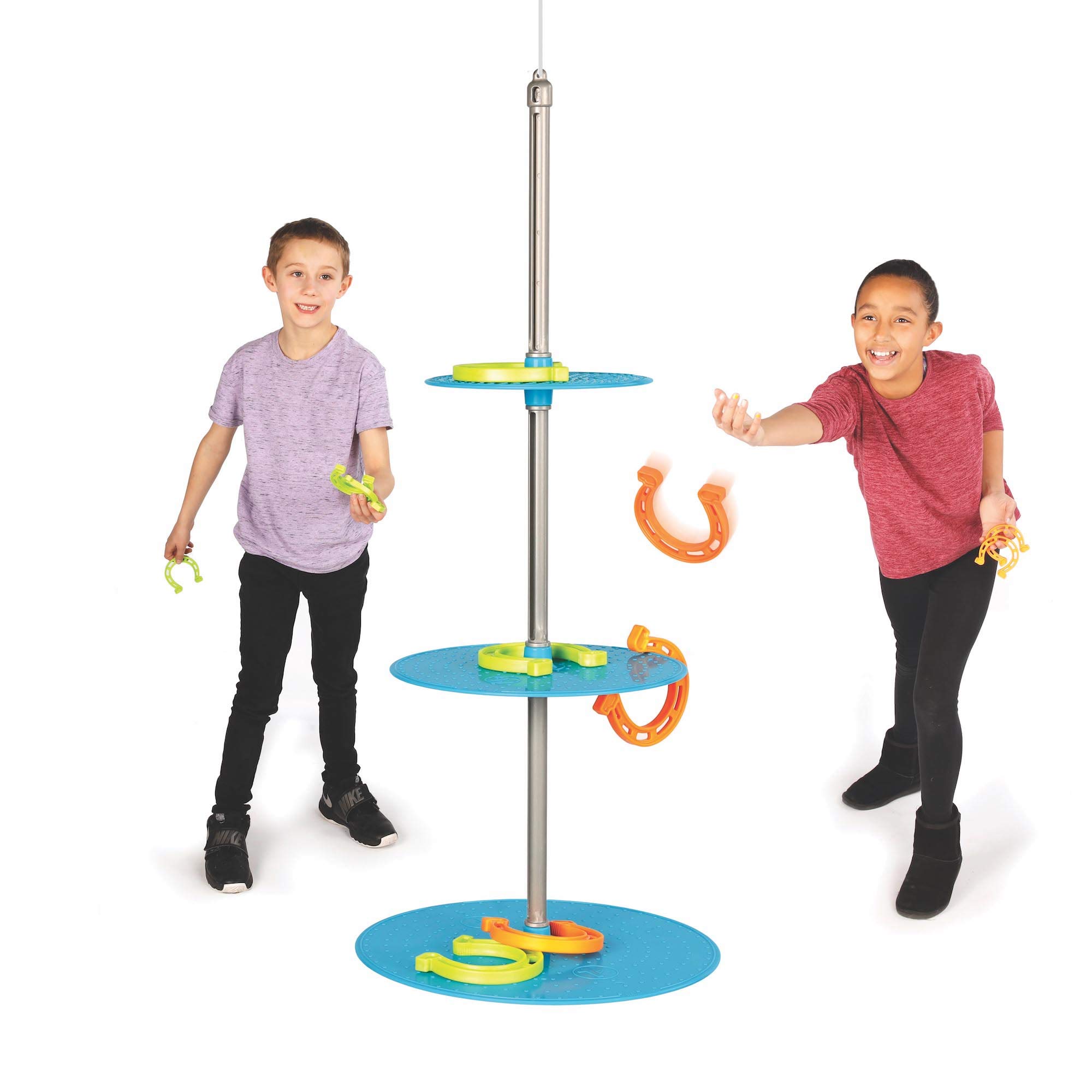Fat Brain Toys Horseshoe Throwing Game - Medium - Orange - 2 Players - Age 6+