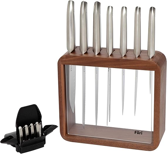 Furi PRO Vault Knife Block Set Including 6 Knives, 1 Carving Fork 8
