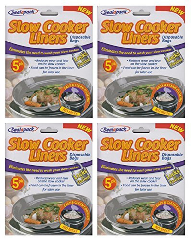 20 Sealapack Slow Cooker Liners Cooking Bags 4 x 5 Pack For Round & Oval Cookers