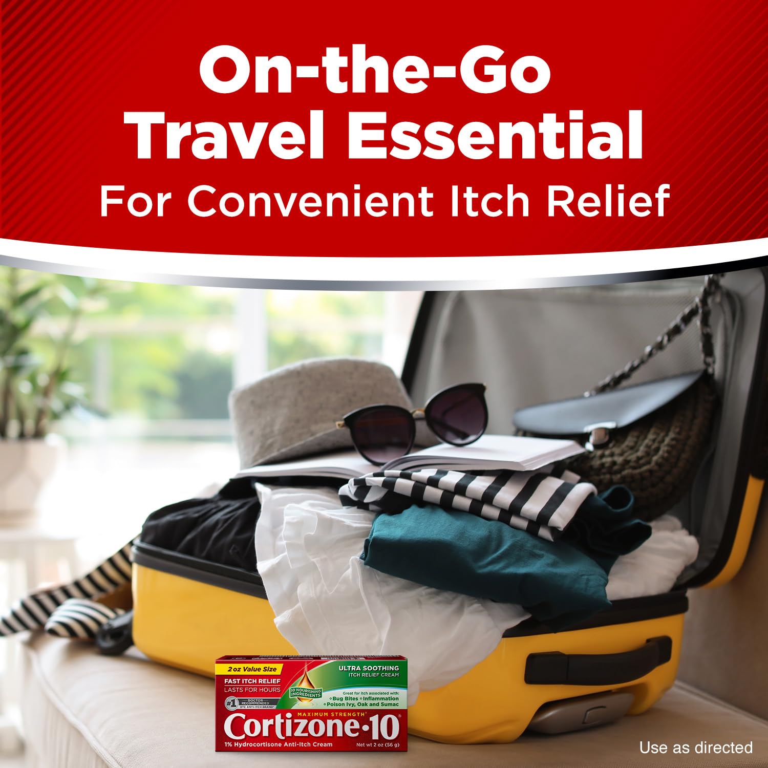 Cortizone-10 Maximum Strength Ultra Soothing Itch Relief Cream, 1% Hydrocortisone, Fast-Acting, Anti-Itch Cream for Bug Bites, Rash, Eczema, Psoriasis, Poison Ivy, Oak, Sumac & More, 2 oz