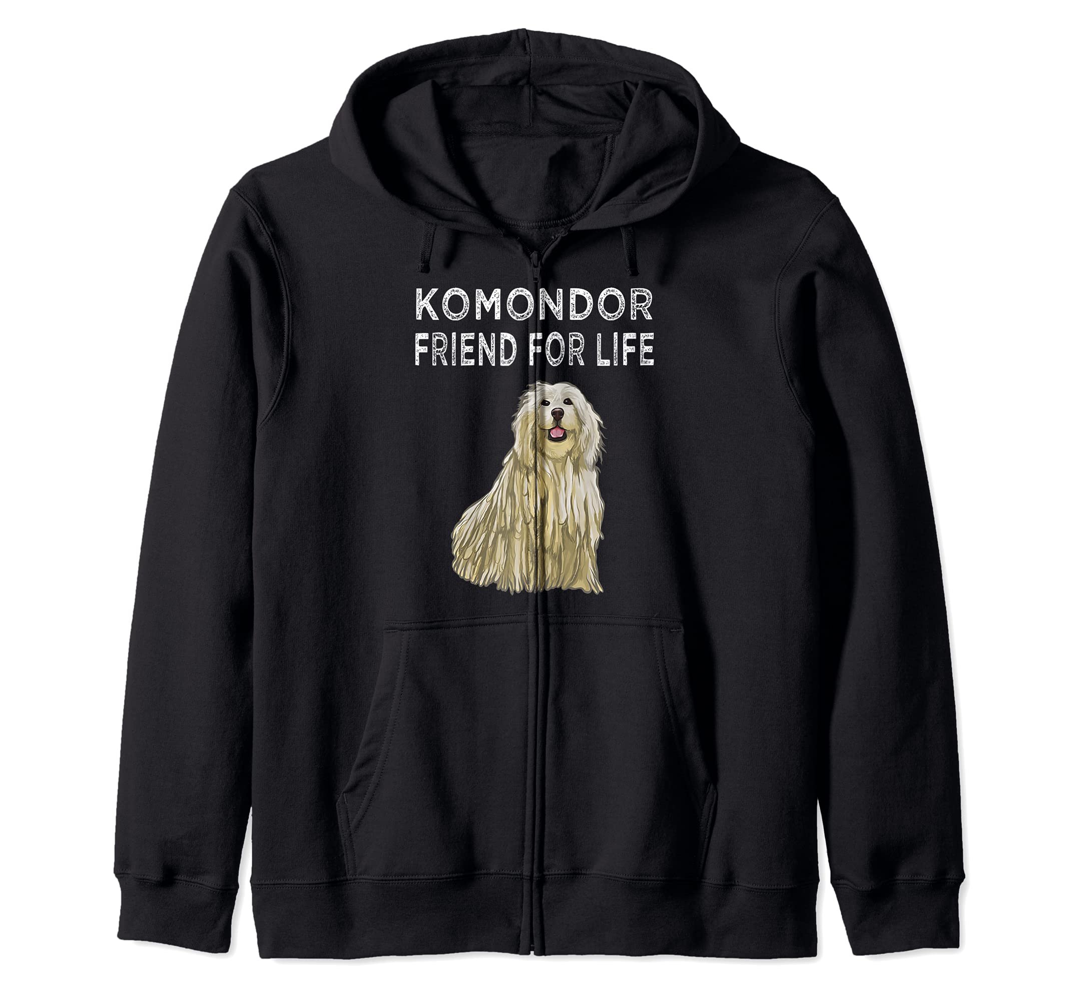 Komondorok Friend For Life Dog Lover Friendship Zip Hoodie