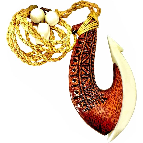 KanaKala Pacific Hawaiian Made on Maui Hand Carved Bone Fish Hook