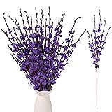 Wootkey 10Pcs 17.5'' Purple Flowers Jasmine Fake
