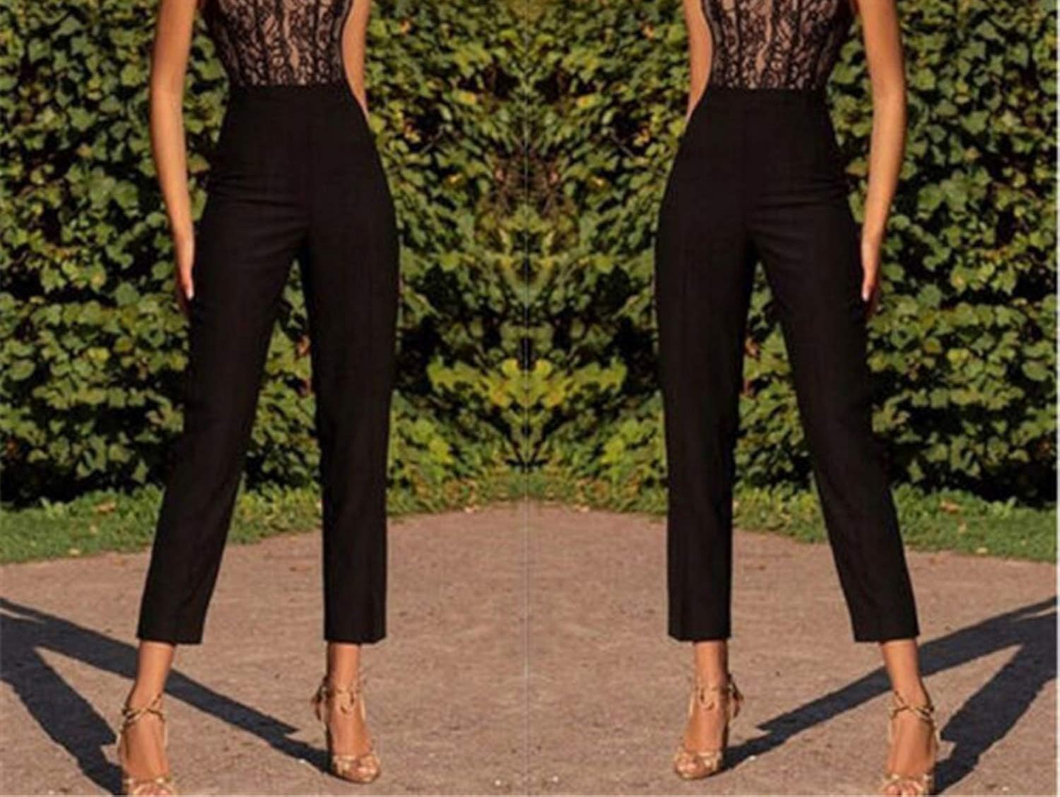 black slim jumpsuit