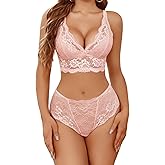 Avidlove Lingerie Set for Women Lace Bra and Panty Sets Sexy Underwear Bralettes Lingerie Outfits