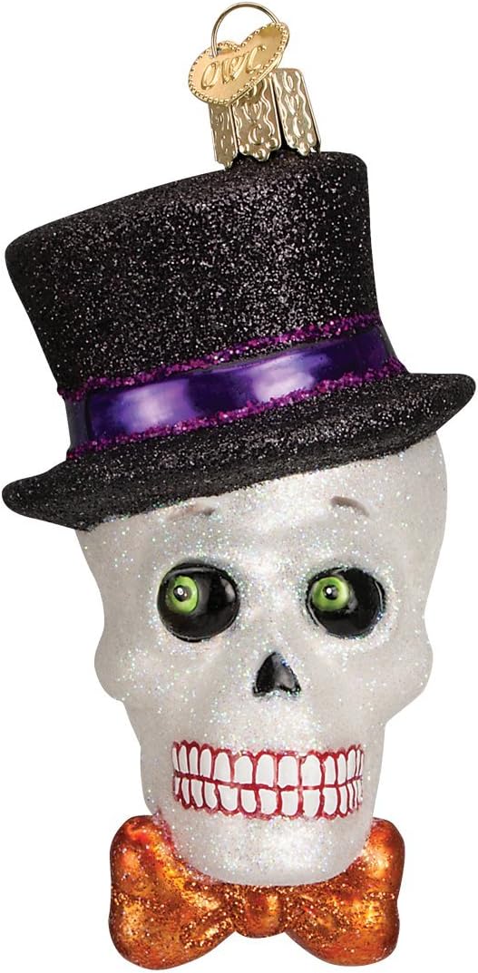 Ornaments - Old World Christmas Ornaments: Halloween Decorations Glass Blown Ornaments for Christmas Tree, Top Hat