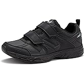 Avia Avi-Union II Strap Non Slip Shoes for Men, Hook and Loop Mens Walking Shoes with Memory Foam, Comfort Restaurant and Diabetic Shoes for Men - Black Wide or Extra Wide Width Safety Footwear