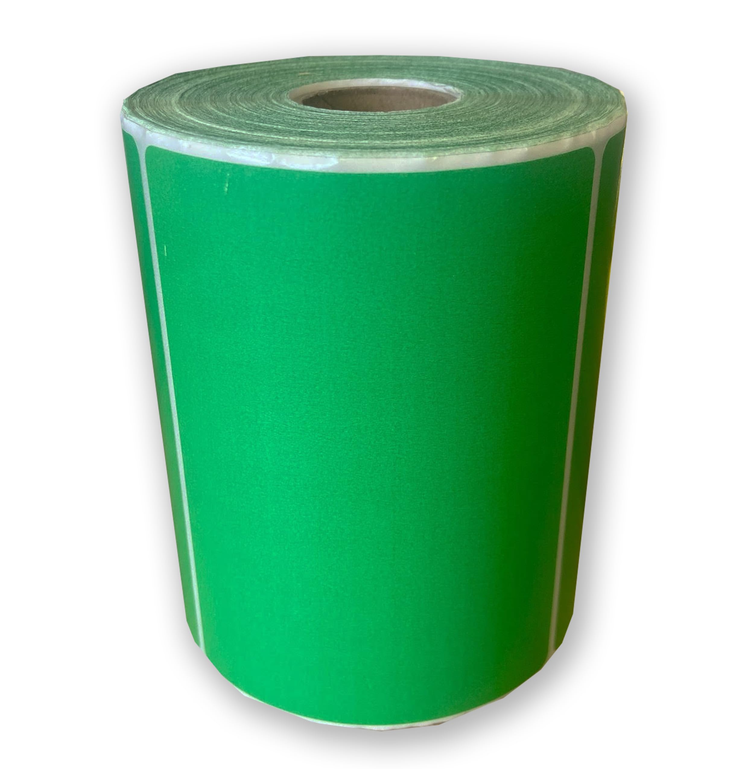 500 roll Coloured 4x3 inch Direct Thermal Labels 100mm x 76mm on a roll red Green Blue Pink Orange Yellow Blue White Postage Shipping Blank Labels 25mm core (Green)
