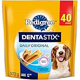 PEDIGREE DENTASTIX Oral Care Original Adult Dog Treats - for Medium Breeds - Reduces Plaque and Tartar Buildup - 40 Sticks 97