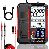 FS898C Digital Multimeter True RMS 6000 Counts USB-C Rechargeable NCV | Auto-Ranging, CAT.III 1000V, Backlit LCD, Capacitance/Ohm/Temp, 8H Runtime, HVAC/Auto/Home