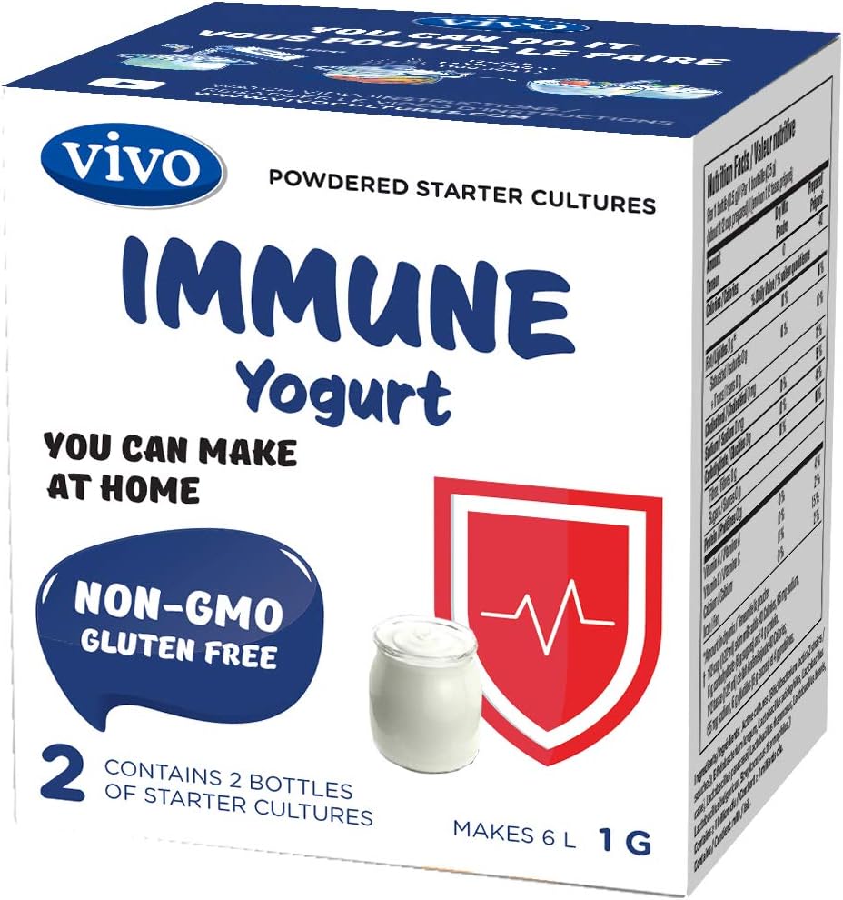 VIVO Immune Yogurt Starter/Natural (5 Boxes) Makes up to 30 litres of