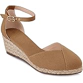 Juliet Holy Womens Espadrilles Sandals Closed Toe Platform Ankle Strap Casual Summer Wedges