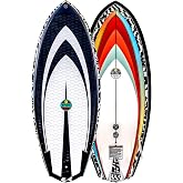 Hyperlite Shim Wakesurf Board - Durashell Construction - Single Concave Base w/ Vented Tail Channels