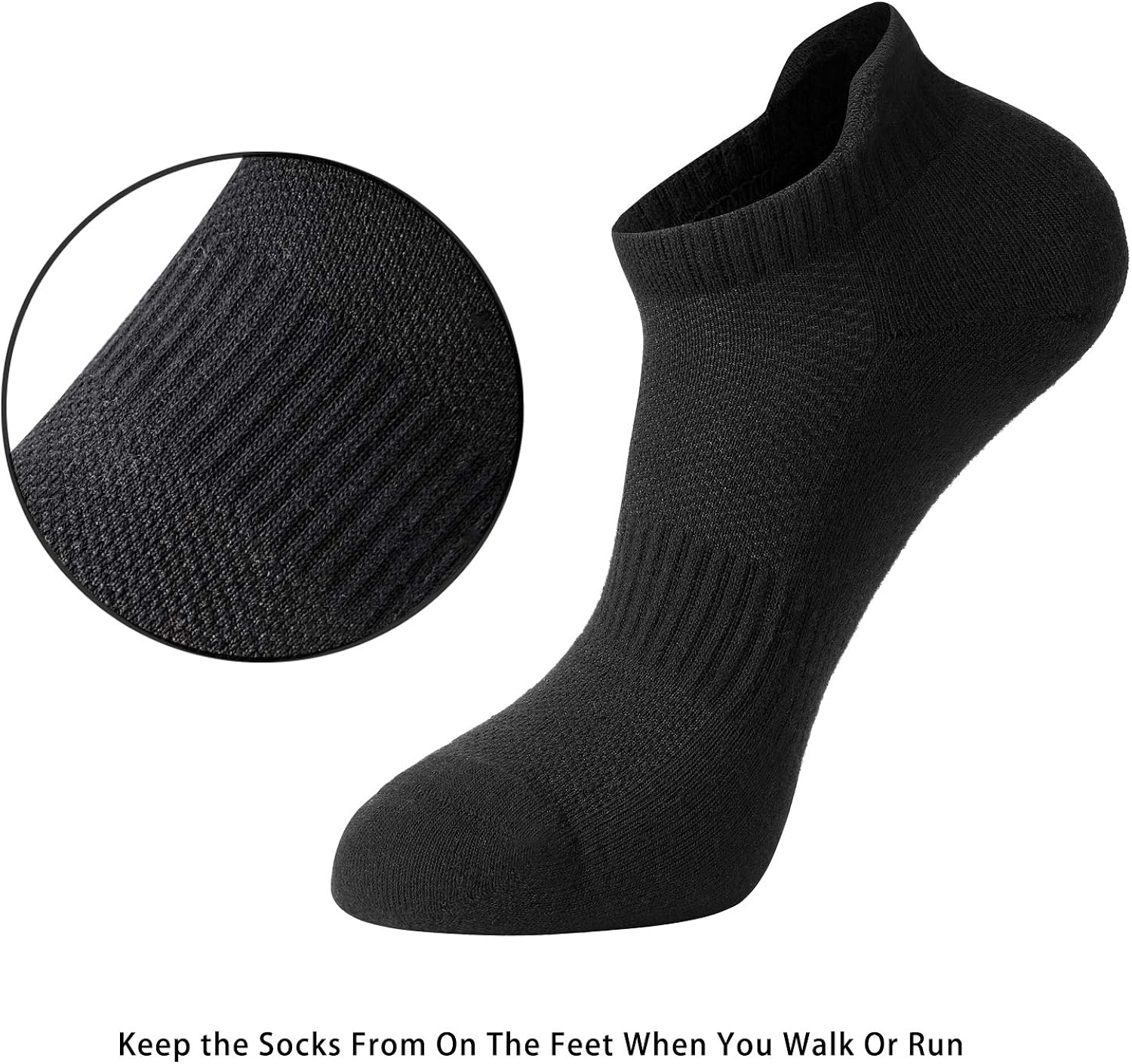 CelerSport Ankle Athletic Running Socks Low Cut Sports Tab Socks for Men and Women (6 Pairs): Clothing