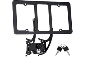 KIWEN No Drill License Plate Holder for Tesla Model Y Model 3, Front License Plate Mounting Bracket Kit with Anti-Theft Features, No Adhesives License Frame for Tesla Model 3/Y 2017-2023