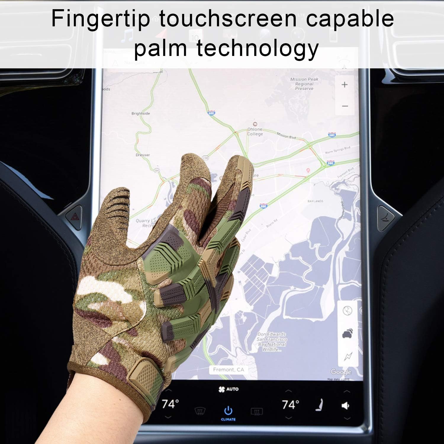 AXBXCX Touch Screen Full Finger Motorcycle Gloves: Sports & Outdoors