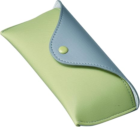 Amazon メイガン メガネケース おしゃれ ツートン カラー セミ ハード 銀縁 大きめ 眼鏡 サングラス 用 ケース グレー ライム 大 2179 02 メイガン Meigan 生活雑貨 通販