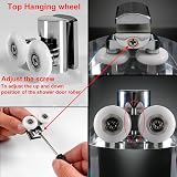 KAFENDA Zinc Alloy Shower Door Rollers 23mm Twin Shower Door Runners 4pcs view 2