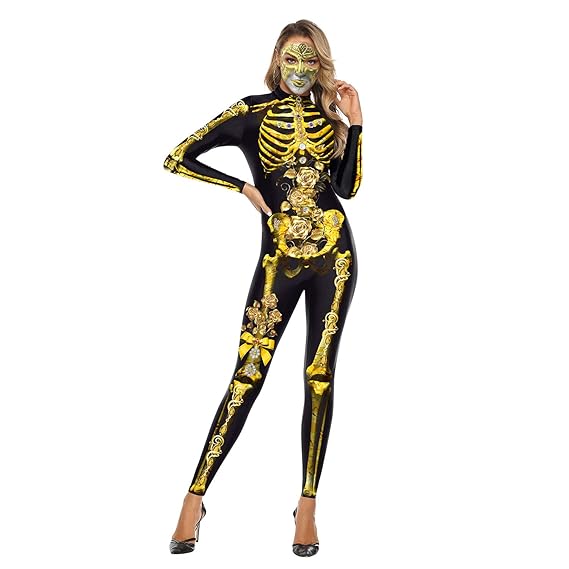 halloween costumes 2020 skeleton Buy Kyerivs Halloween Skeleton Print Costume Women Cosplay Jumpsuit Bodysuit Mediem Golden Skull At Amazon In halloween costumes 2020 skeleton halloween costumes 2020 skeleton Buy Kyerivs Halloween Skeleton Print Costume Women Cosplay Jumpsuit Bodysuit Mediem Golden Skull At Amazon In halloween costumes 2020 skeleton